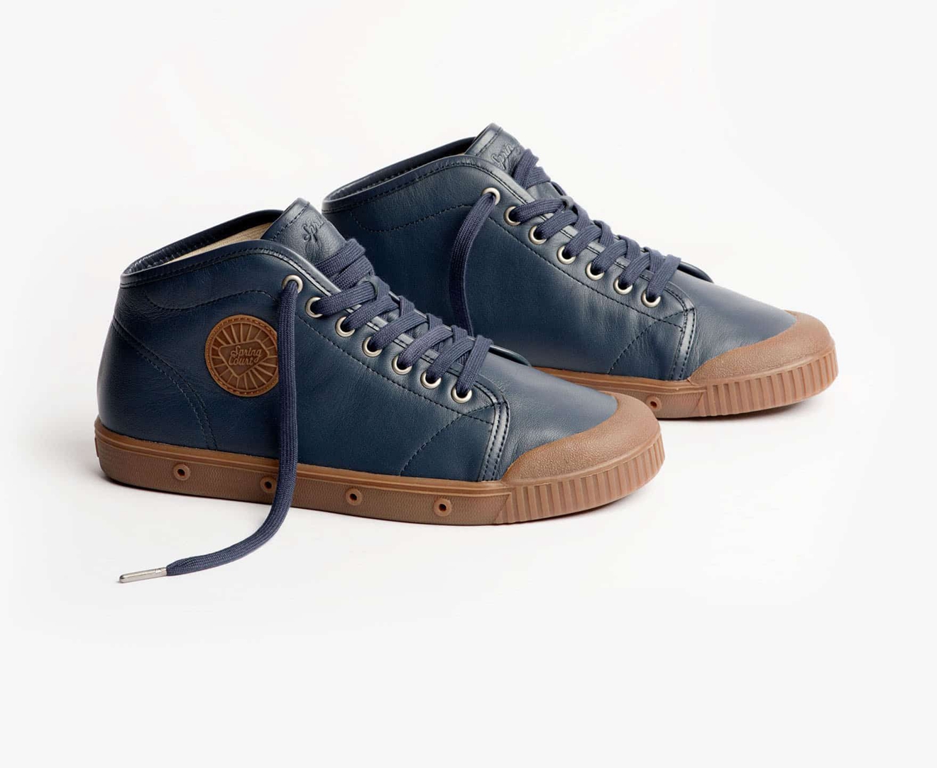 Spring Court B2 SHEEPSKIN Men's Trainers Dark Blue | South Africa-61TAQWBJO